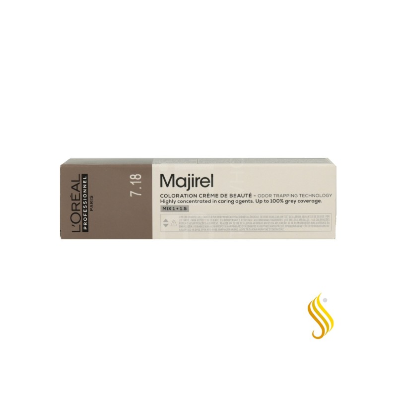 L'Oréal Majirel Cool Brown 7.18 – Rubio Medio Ceniza Mocha 60 ml L'Oréal - 1