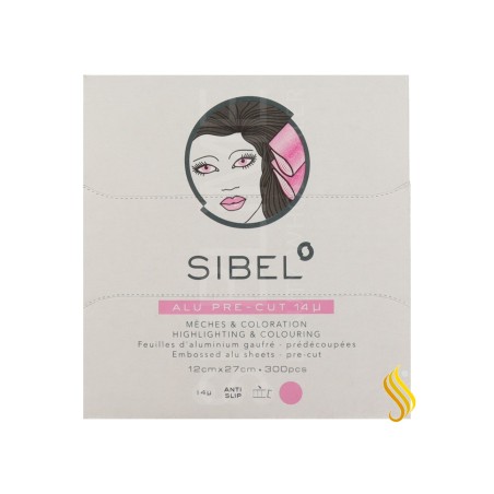 Sinelco Sibel Feuilles Aluminium Pré-Découpé Rose 12 × 27 cm – 300 u Sinelco - 1