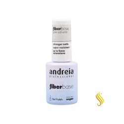 Andreia Gel Polish Fiber Base Color Glitter Soft White 10.5 ml Andreia - 1