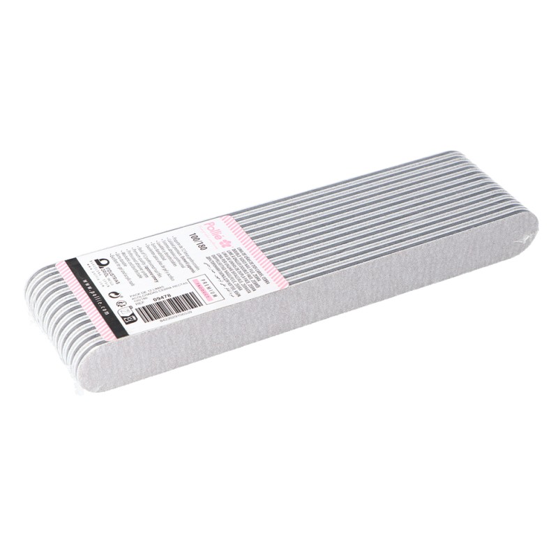 Pack de 12 limas acolchadas cebra rectas 100/180 Eurostil - 1